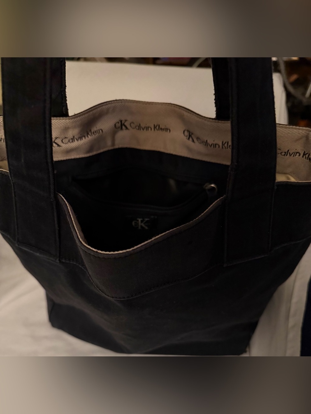Black Calvin Klein tote bag